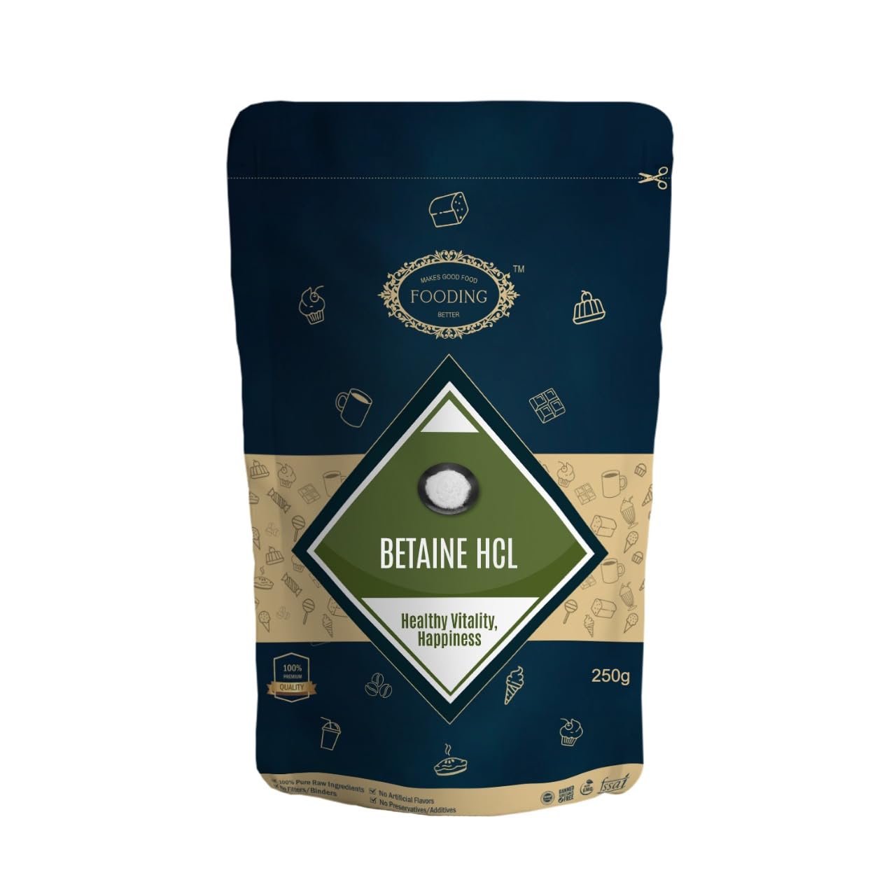 Betaine HCL Powder (Food) -250 Grams