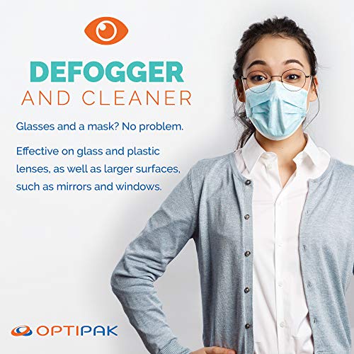 Optipak Anti-Fog Lens Wipes Pre-Moistened Wipes Glasses Cleaner, Cleaning Wipes For Binoculars, Face Shields, Ski Masks Or Swim Goggles, Prevents Fogging On Eyeglasses, Mirrors, Lenses & Windows #TOP3