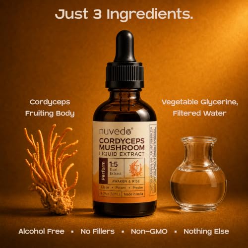 Image of Nuvedo Cordyceps Mushroom Liquid Extract | 50 mL | 1:5 Dual Extract