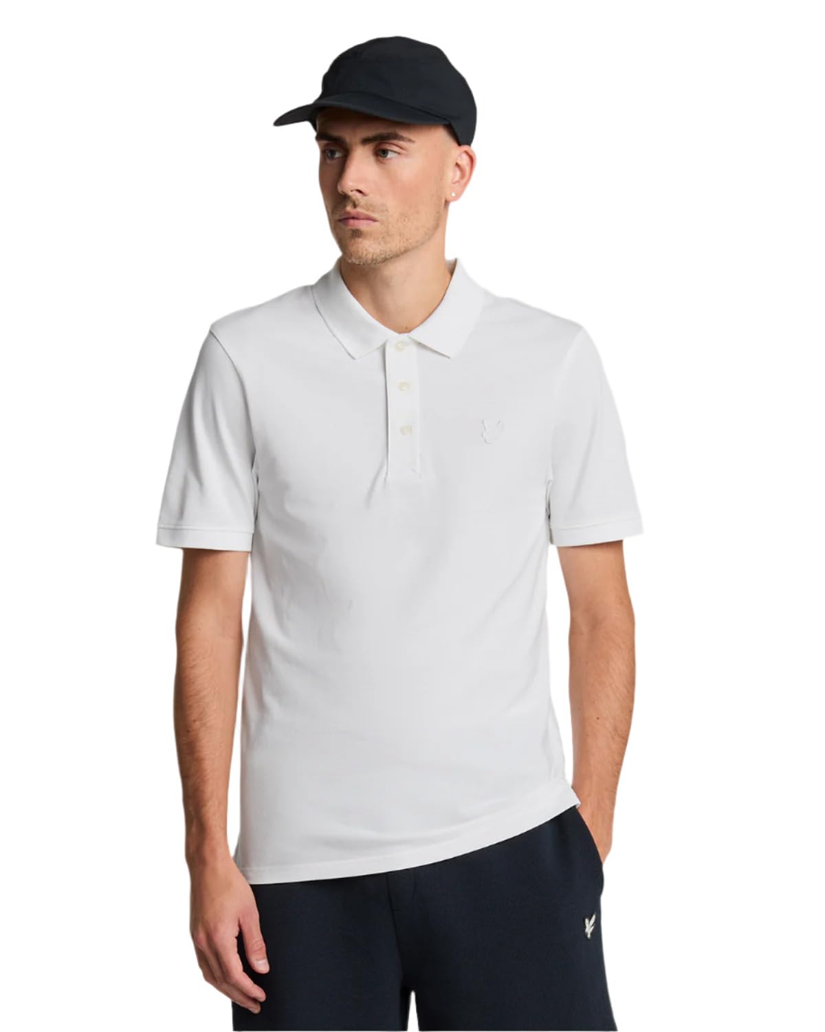 Lyle & Scott Men's Tonal Eagle Polo Shirt, White, L