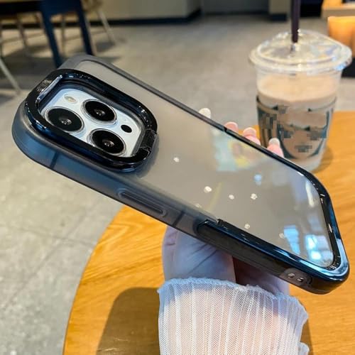 Coque support noir iPhone 12 avec béquille métallique et antichoc