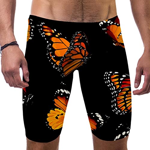 Maillot de bain long pour homme XL à séchage rapide short orange
