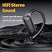 Wireless Earbuds,Bluetooth Headphones 80hrs Play Back Sport Earphones with LED Display Over-Ear Buds with Earhooks Built-in Mic IPX7 Waterproof Headset for Workout Grey -Black