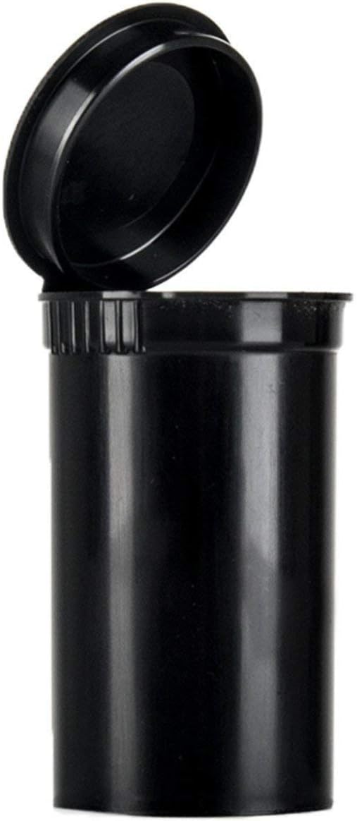 Pop Tops 10 x 19 Dram / 80ml SQUEEZE Bottles Container Vials RX - BLACK- Child Resistant FDA Approved Medical Grade Plastic
