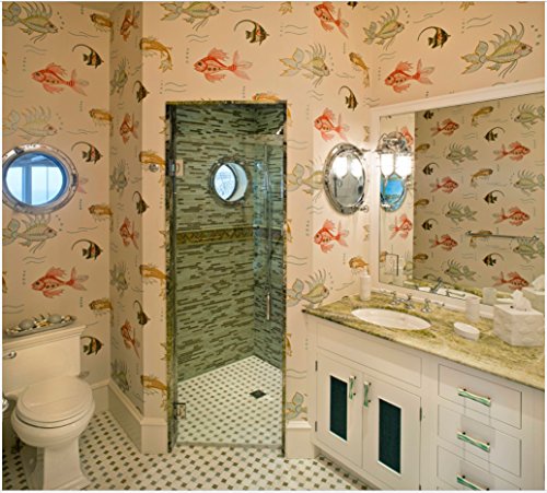 Nagina International Metal Crafted Nickel Plated Aluminum Porthole Bathroom Decor Mirror (30 Inches) - Image 6