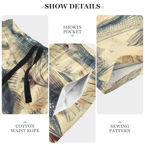 Men's Short Pajama Bottoms Fish Bass Sea Camo Home Casual Sleep Pants3