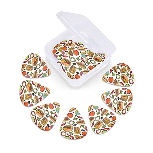 Lot de 12 médiators fins et épais pour guitares acoustiques électriques et acoustiques Motif dessin animé Fast Food - Les Beatles, Paul McCartney, John Lennon, RIngo Starr, George Harrison Lot de 12 médiators fins et épais pour guitares acoustiques électriques et acoustiques Motif dessin animé Fast Food – Image 7