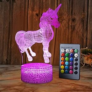XEUYUTR Unicorn LED Night Light Lamp Room Party Decorations Decor Christmas Birthday Xmas Gifts Present Bedside Lamp for…