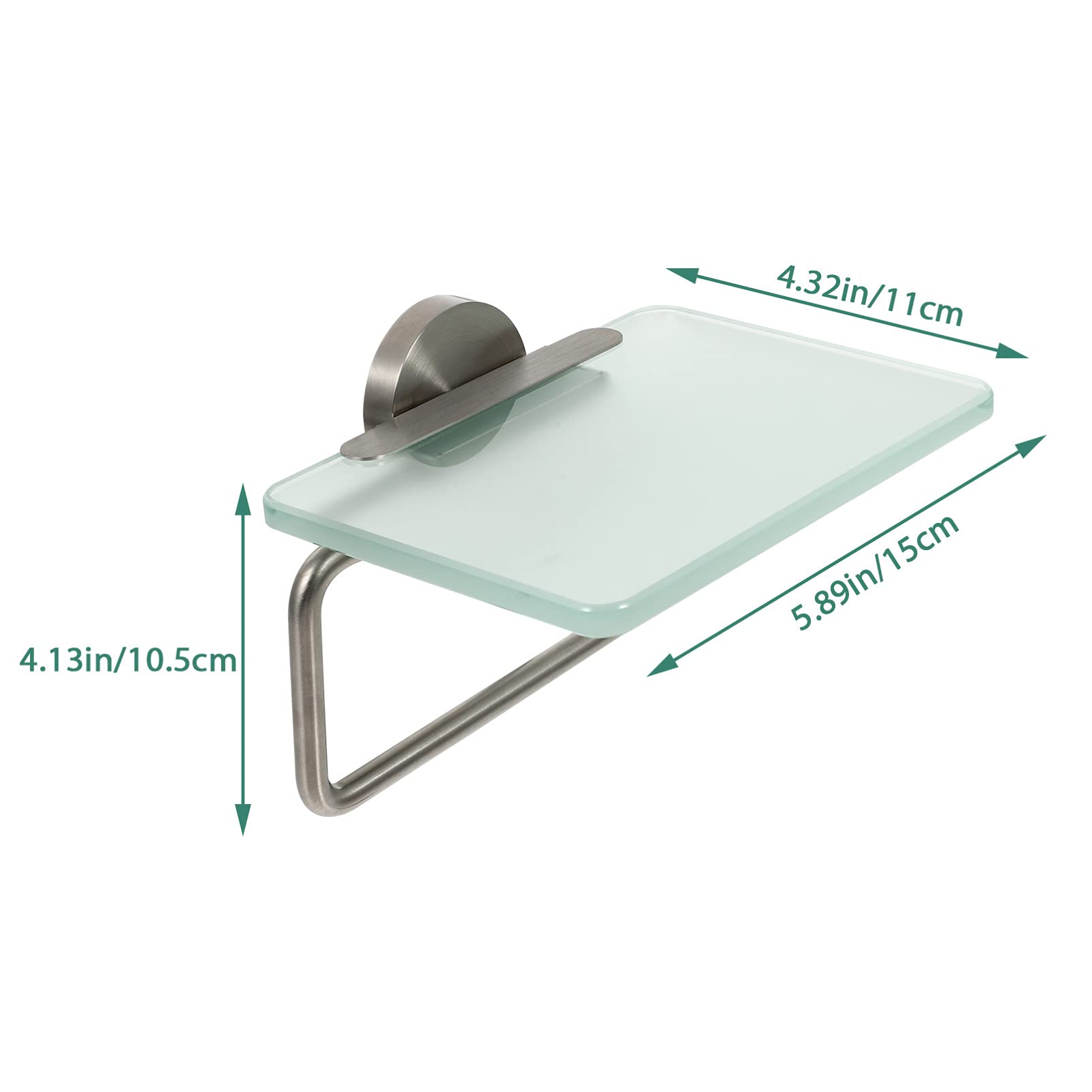 Uonlytech Portarotolo Mensola in Vetro in Acciaio Inossidabile da Muro Design Salvaspazio e Alta Stabilità, per Bagno e Soggiorno