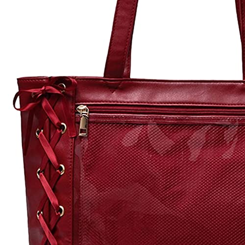 Bolsa de Ombro Japonesa Bolsa de Viagem com Zíper Casual Grande Capacidade Moda Bolsa de Mão PU para