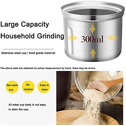 ywewsq Molinillo de café eléctrico, molinillos de café en Grano con Recipiente extraíble, Cuchillas de Acero Inoxidable… - Imagen 5