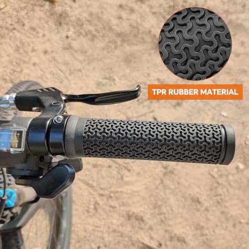 Image of Proberos Bike Handle Grips, 5 inches Anti-Slip Textured Rubber Handle Grips Bicycle Grips Bike Grips Replacements, Easy to Use, Pack of 2