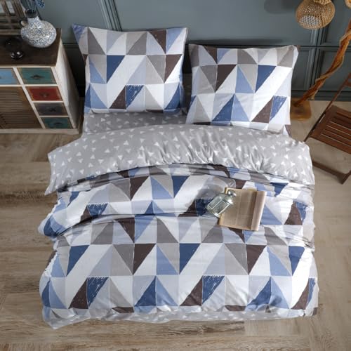 nordqueen Renforce Bettwäsche,100% Baumwolle Bettbezug aus Atmungsaktive, Angenehme Schlafkomfort,Winter Bettwäsche-Set mit Kissenbezug Bettbezug...