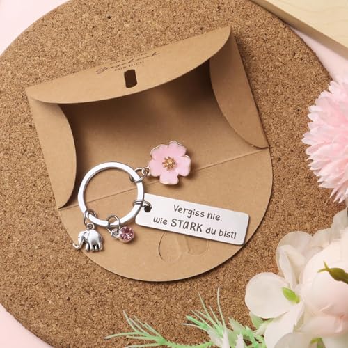 MEJOSER Geschenke für Frauen Beste Freundin Mutmacher Geschenk Schlüsselanhänger mit Gravur Gute Besserung Geschenke Mama Schwester Kollegin Geburtstagsgeschenk Weihnachtsgeschenke für Frauen