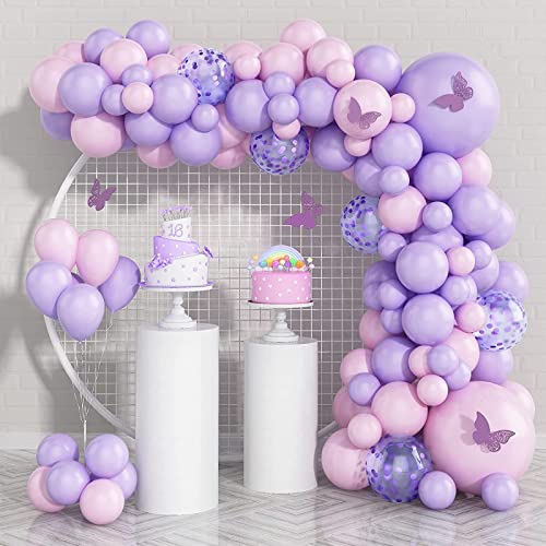 Hiagrow 100Pcs Purple Balloons - Latex Balloons Arch Kit Different Sizes 18 12 10 5 Inch Party Balloon Suitable For Baby Shower Decorations Birthday Party Graduation Wedding Holiday Balloon Decoration #TOP4