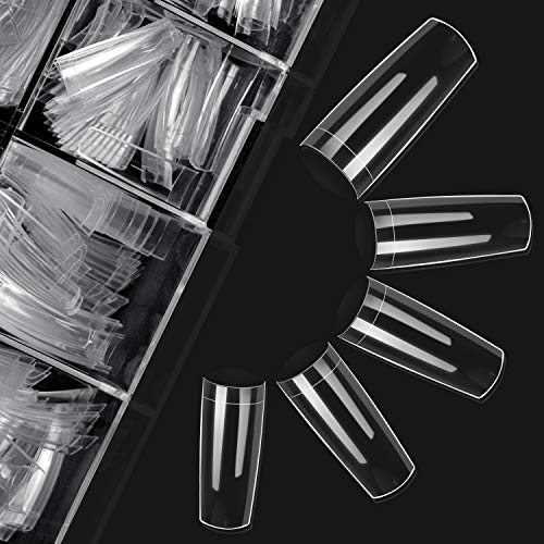 Clear Nail Tips Acrylic Nails - Ejiubas 500PCS Fake Nails French Nails Tips