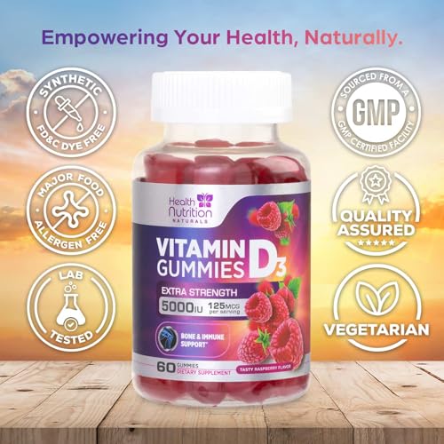 Health Nutrition Naturals Vitamin D3 5000 IU Gummies