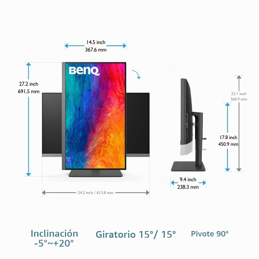 Benq Pd2706u Monitor Pc 68,6 Cm [27] 3840 X 2160 Pixel 4k Ultra Hd Lcd Nero (pd2706u 27in 16:9 3840x2160 400 - Nits 1200:1 5ms Hdmi)