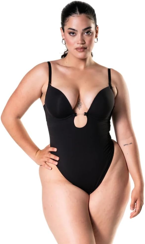 HeyShape Plunge Shapewear Thong Bodysuit