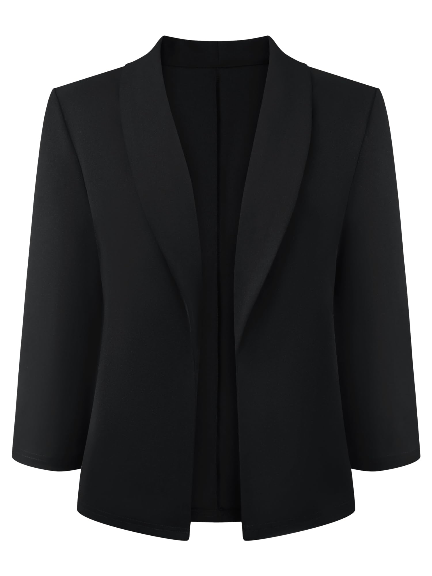 Womens Shawl Collar Blazer Jackets Open Front Lightweight Cardigan