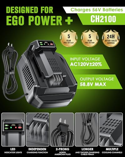 Image of EGO 56V Battery Charger Replacement, 4A Fast Charger Station