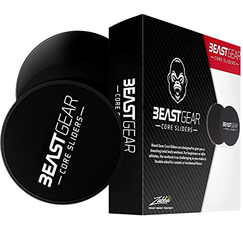 Beast Gear Glijschijven – dubbelzijdige Gliding Discs voor buikspiertraining – voor tapijt en houten vloeren