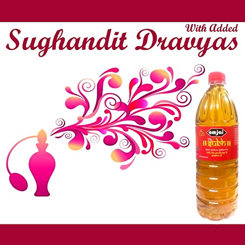 OMJAI-Subh-Puja-Til-Oil-Deepam-oil-for-Pooja-Diya-Oil-with-the-Goodness-of-Sesame-oil-Pack-of-2-x-900ml-COMBO-PACK-of-900ml-x-2-Bottle