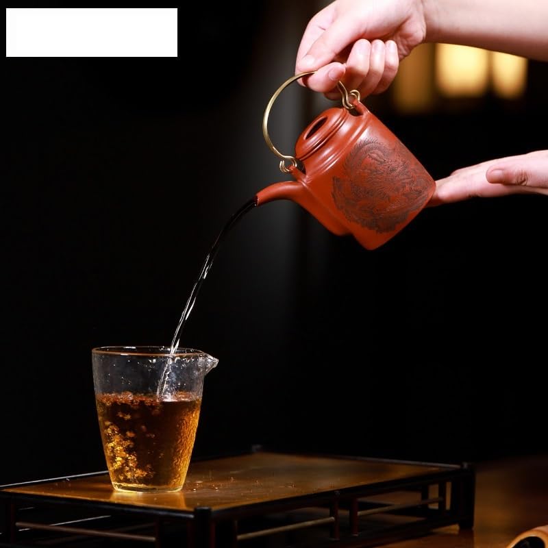 Théière en céramique Zisha 280ML et pot en argile violette pour thé Oolong