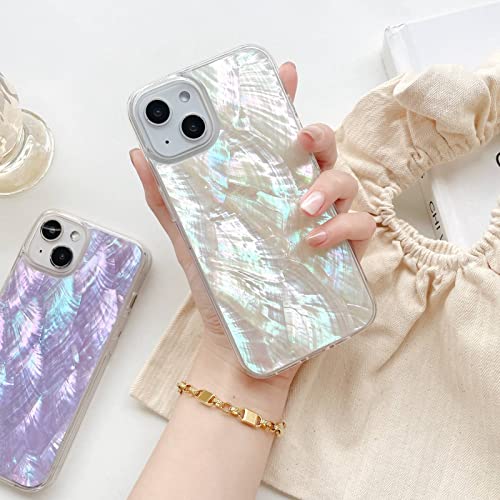 Reezaddin Mother of Pearl Glitter Phone Case for iPhone 13 Pro Max,Bling Shiny Real Seashell Pattern Slim Glossy Sleek Stylish Trendy Protective Shockproof Girls Women i Phone 13promax Cover 6.7" by Reezaddin - Used condition - Image 3