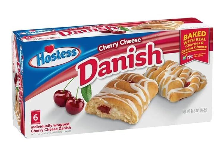 GenericHostess Cherry Cheese Danish Value Pack of 2 Boxes 12 Total Cherry Cheese Danish Cakes