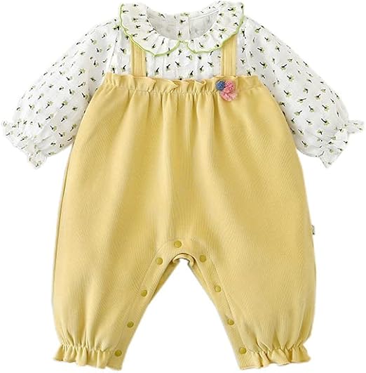 Amazon Co Jp Reegoo Peter ベビー服 長袖 ロンパース 春 秋 女の子 子供服 カバーオール 赤ちゃん 襟付き 59 73 80 90 服 ファッション小物