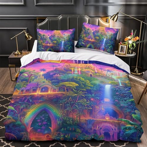 Housse de couette zippée 140x200 microfibre pour lit d'adulte - 4