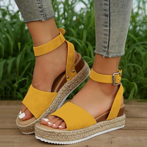 Platform Sandals for Women 2025,Ankle Strap Sandals for Women,Women's Platform & Wedge Sandals,Open Toe Espadrilles for Women,Comfy Wedges for Women,Leather Sandals,Summer Beach Shoes2