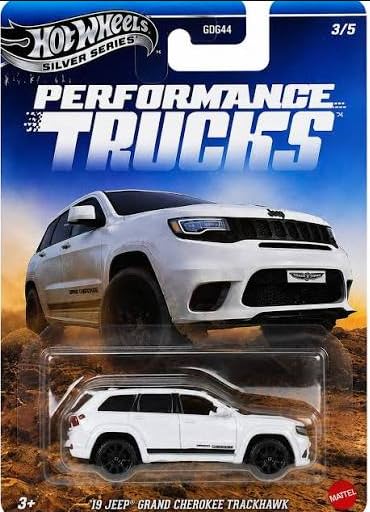 Hot Wheels Toy Car or Van, 1:64 Scale 2019 Jeep Grand Cherokee TRACKHAWK Die-Cast Surf’s Up Vehicle with Enhanced Deco Execution & Authentic Details | Die-Cast Vehicle, 3/5