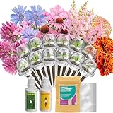 inbloom 12-Pod Flower Seed Pod Kit for AeroGarden, iDOO, Ahopegarden, MUFGA Hydroponic Growing System, Included French Marigold, Snapdragon, Dwarf Petunia, Coneflower, Dahlia, Cornflower, 400+ Seeds
