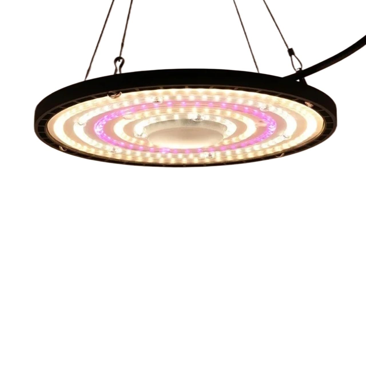 KXEcoLife Grow Light, 100W 150W 200W Full Spectrum Plant Light UFO LED Lamp Sunlight High PPFD For Indoor Greenhous Tent Growth Lighting(100W,Roze)
