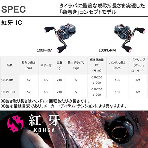ダイワ(DAIWA) カウンター付リール(タイラバ) 18 紅牙 IC 100P-RM (2018モデル) 5枚目