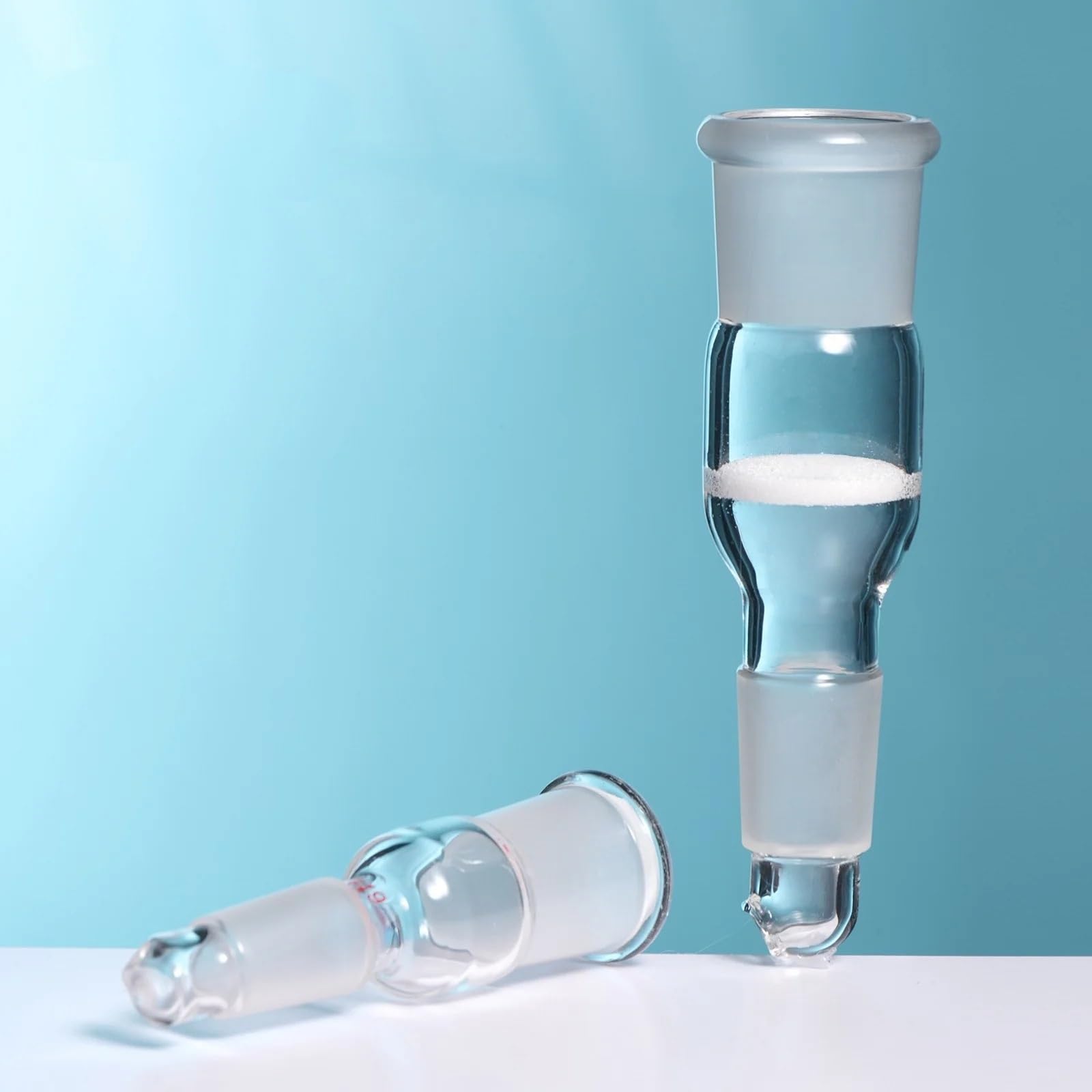 Adaptador de giratorio de vidrio con junta de protección contra salpicaduras concéntrica calibrada-filtro de núcleo de G2 1 ud.(24-24)