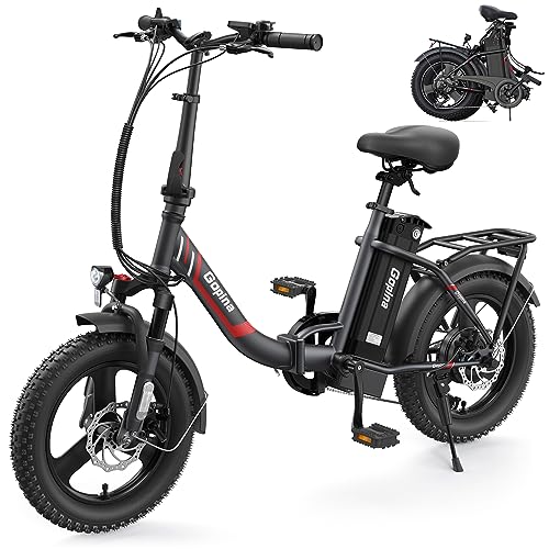 Vivi Gopina Electric Bike, 16" x 3.0 Fat Tire Electric Bike, Peak 500W Step Thru Electric Bicycle, 48V Removable Battery, Up to 40 Miles, LCD Display, 20mph, 7 Speed, SGS Certified to UL2849