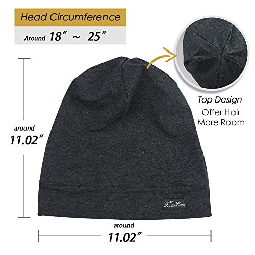 Image of Satin Lined Sleep Slouchy Cap Curly Girl Slap Headwear Gifts For Frizzy Hair Women