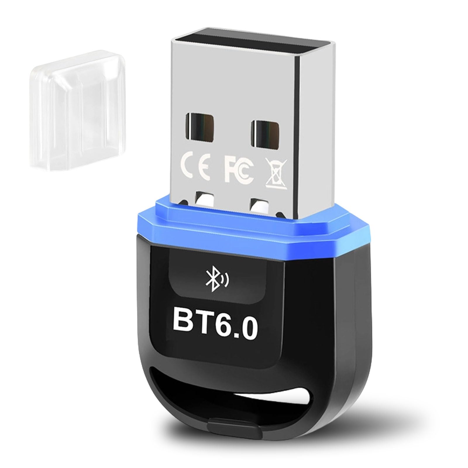 Adaptador 6.0 Bluetooth para PC, Bluetooth USB Stick Dongle, Baja Latencia, Compatible con Windows 11/10/8.1/7, Compatible con Bluetooth 5.4, 5.3, etc, para Auriculares, Ratones, Controladores