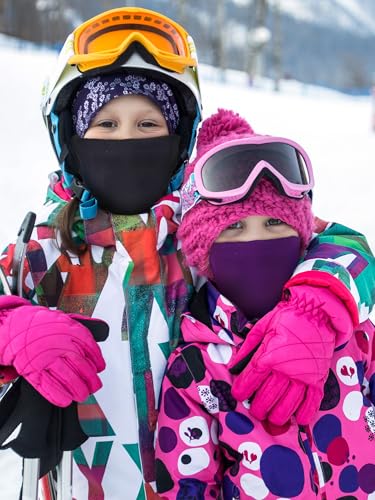 4 Pieces Kids Winter Neck Warmers Fleece Gaiter Windproof Cuellos Cover4