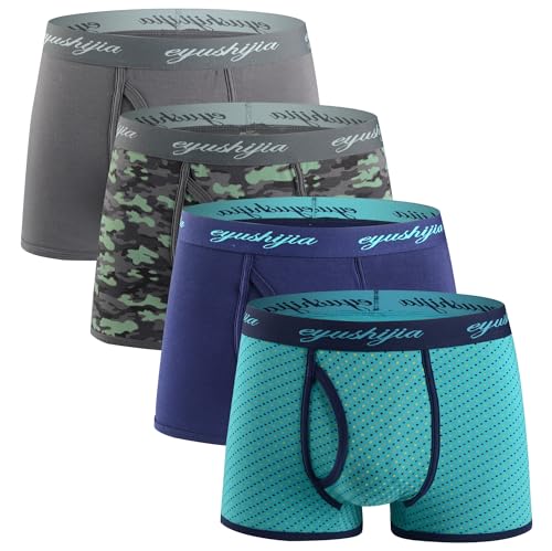 Men's 4 Pack Comfortable Underwear Boxer Briefs