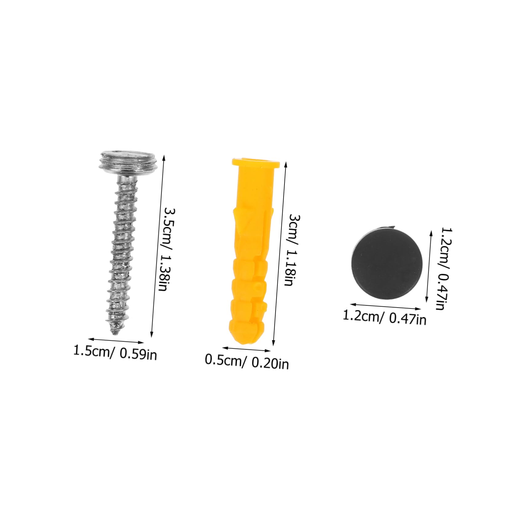 CIYODO 20 Sets Decorative Screw Cap Covers White Screw Caps for Nails Cover Decorative Nails