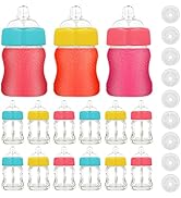 RMISODO 15 Pieces Empty Lip Gloss Tube Baby Bottle Shaped Lipgloss Wand Tube Refillable Lip Glaze...