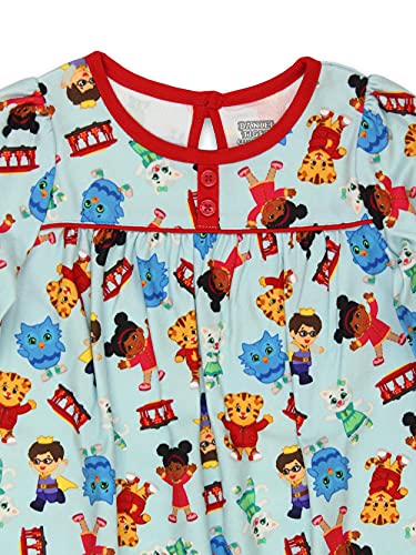 Daniel Tiger's Neighborhood Toddler Girls Granny Gown Nightgown (3T, Blue)3