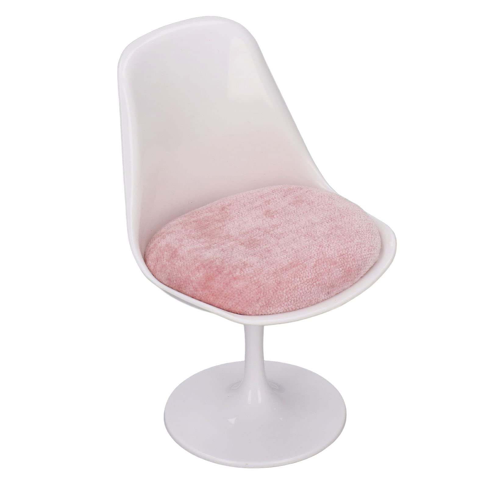 Dollhouse Round Feet Casual Rotatable Chair, Dollhouse Furniture Office Chair Bar Chair for 1:6 Scale Doll House Handlebargrip Simulation Furniture(Without Armrest£©