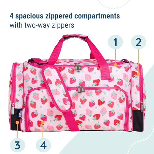 Image of Wildkin Kids Weekender Duffel Bag - Carry-On Size for School, Travel, & Sleepovers