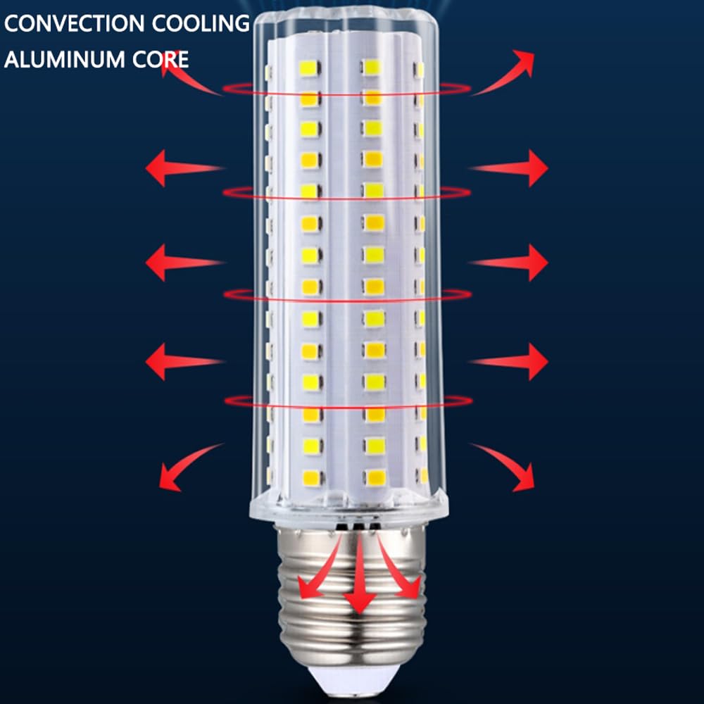 Paquete de 2/10 Bombillas LED de maíz E27, 24 W LED 2400 LM Blanco cálido 3000 K Bombillas LED de araña, protección Ocular LED Bombilla de maíz de Ahorro de energía para iluminación del hogar