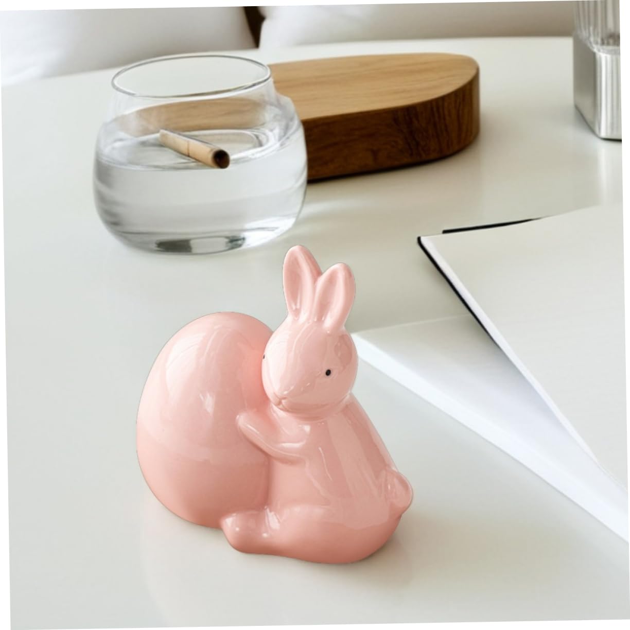 Alipis Simpatiche Statuette Di Coniglietti in Ceramica Ornamenti Pasquali Per La Decorazione Di Casa E Ufficio Idea